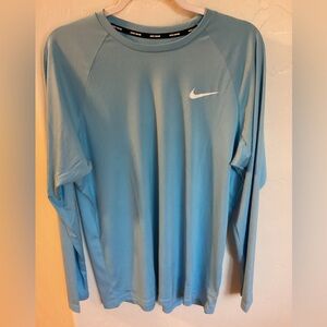 Nike Dri-Fit swim shirt-SZ L
Pit to pit 22”
Length 30”
@16